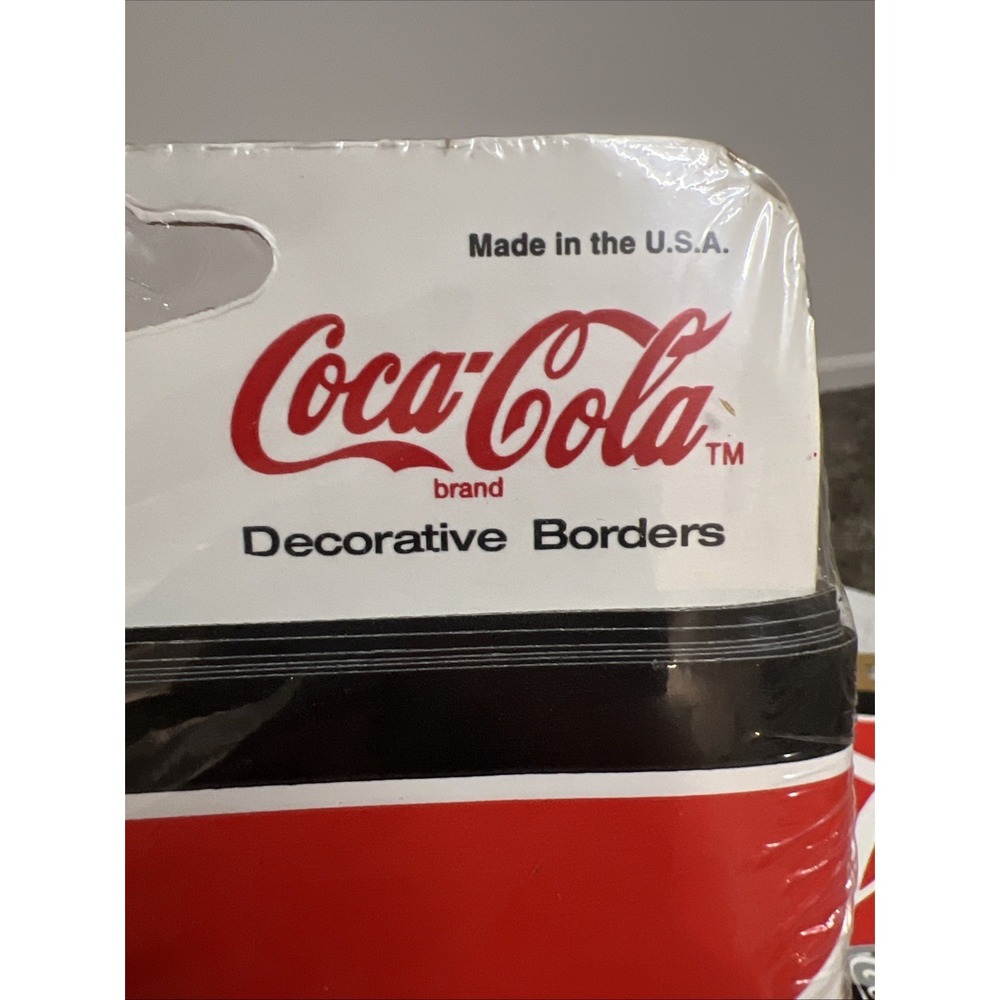 Genuine Vintage Red Coca Cola Coke Soda Bottles Caps Wall Paper Border Roll 30'‎ - Picture 9 of 9